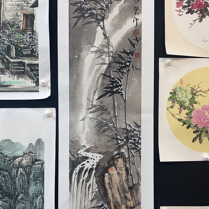 国画老师手绘作品