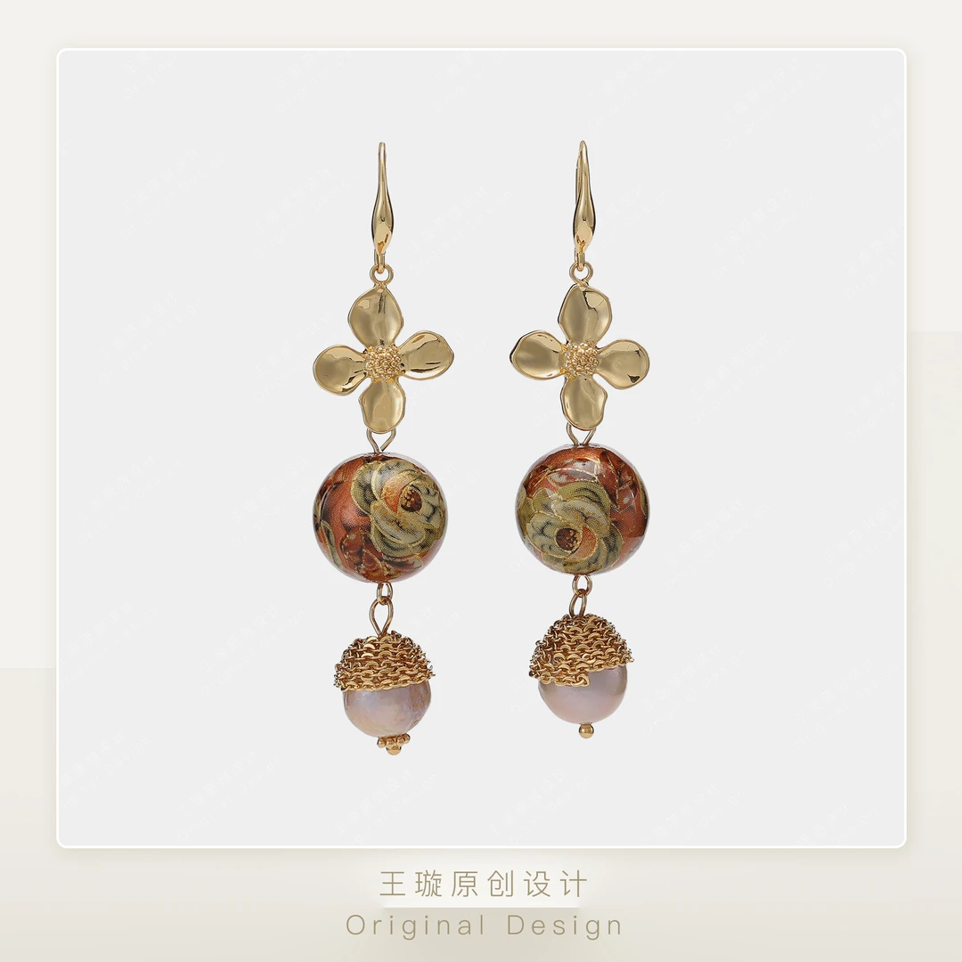 璇知物非金属玻璃耳饰林兰耳饰