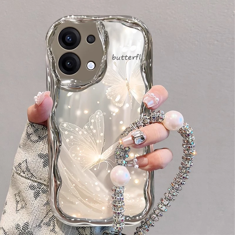 仙气梦幻蝴蝶适用opporeno14手机壳r14pro设计感13轻奢12新款全包