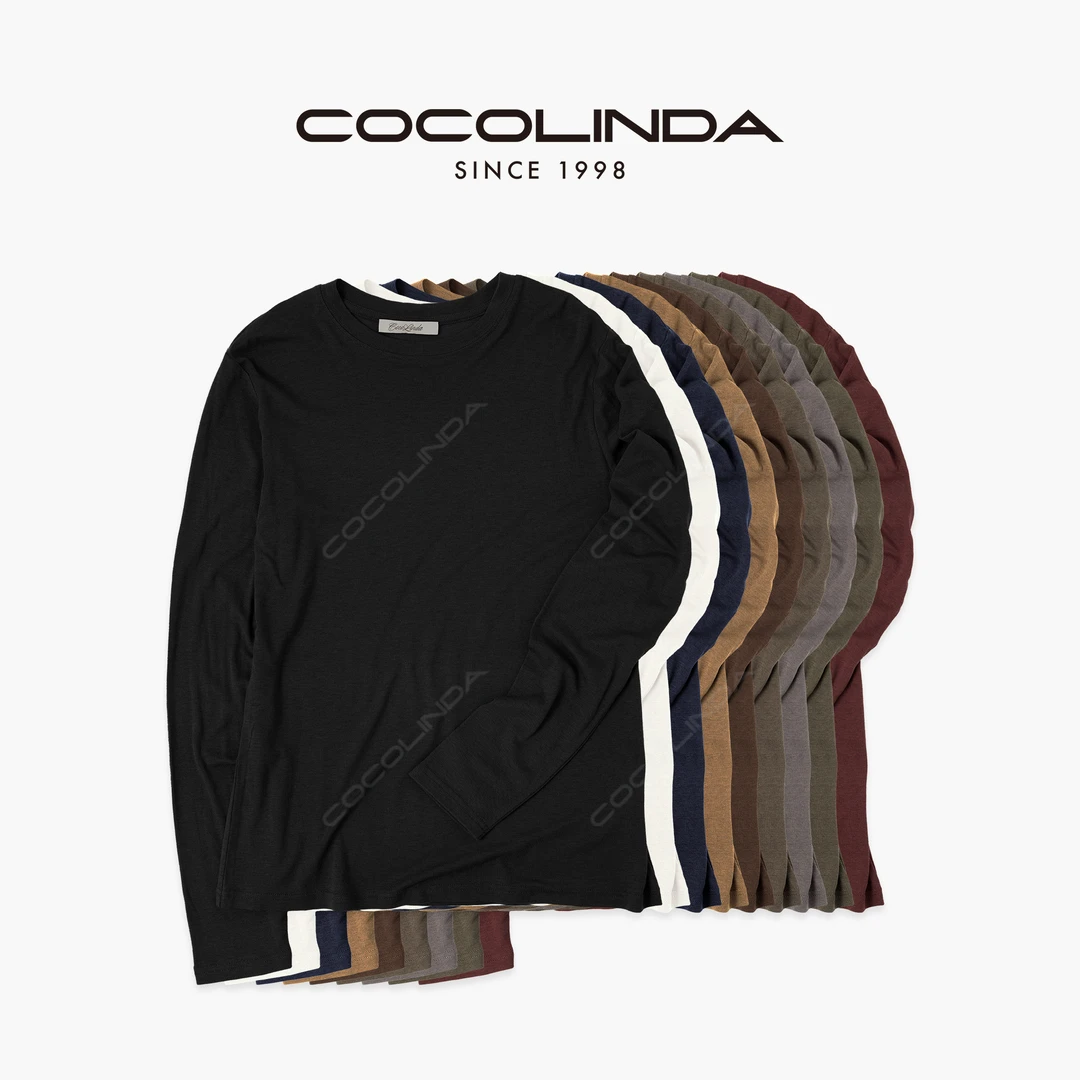 COCOLINDA "明星产品”【天丝羊毛】多色欧美四季男女打底衫T1088