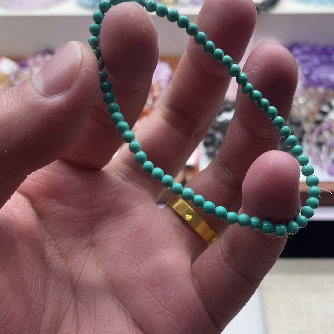发***️手串水晶未镶嵌绿松