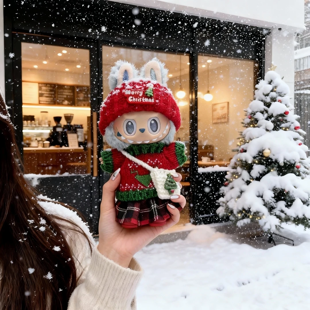 labubu娃衣圣诞节套装一代二代三代前方高能希望幸运拉布布衣服