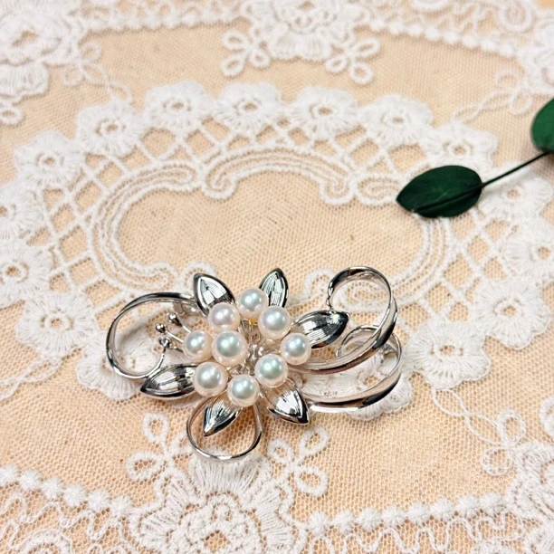 【六六中古】孤品优雅感海水珍珠胸针ad4885