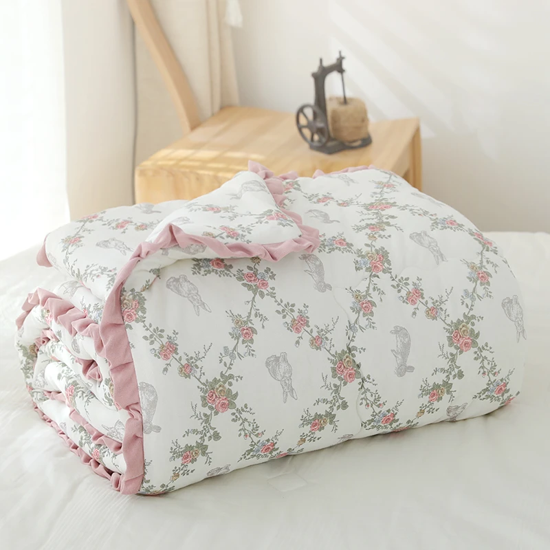 专享【京会社】森氧棉双层纱韩版春秋被 200*230cm 花间兔