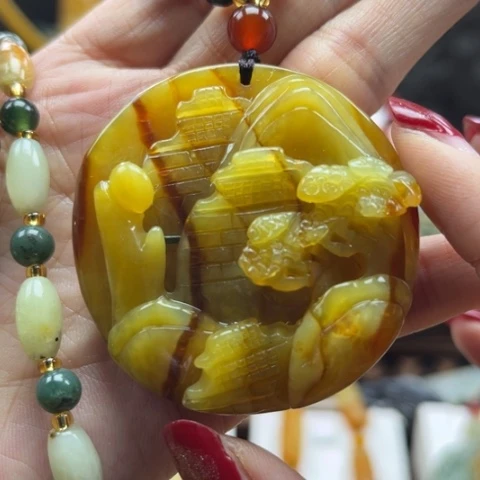 岫玉挂件未镶嵌挂件