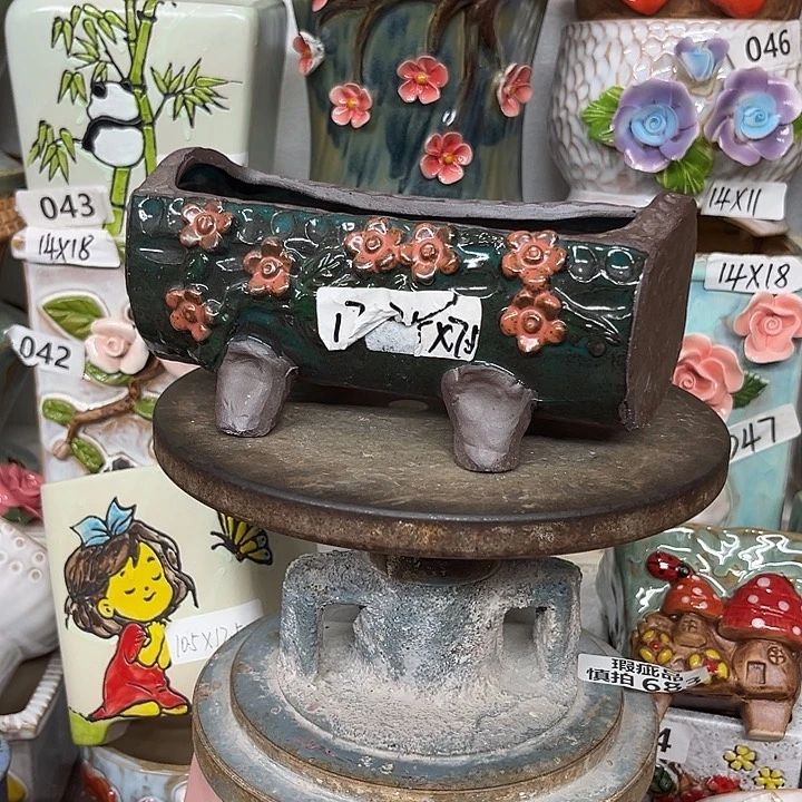 紫砂花盆粗陶材质多肉花盆