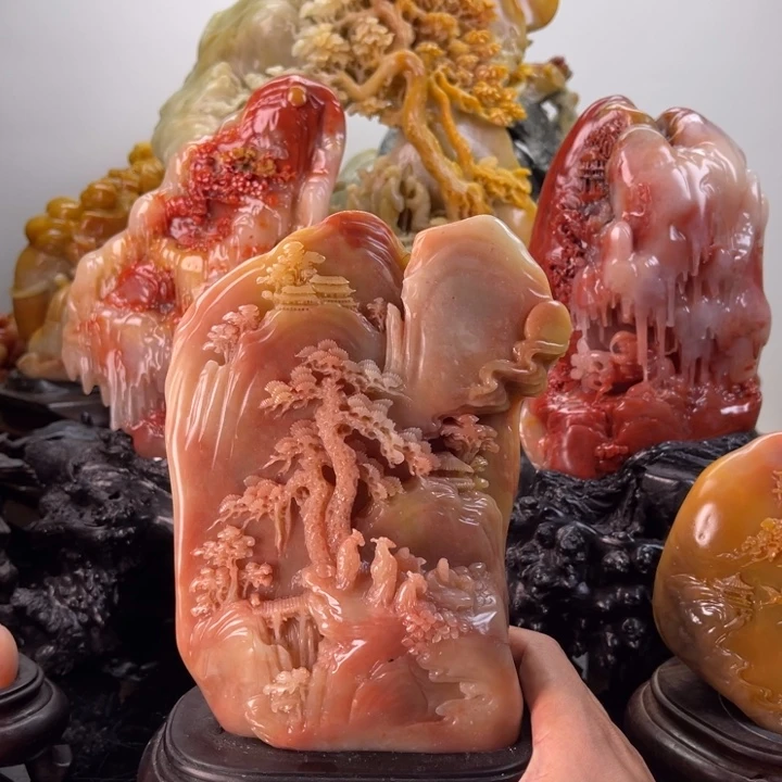 寿山石富春山居图