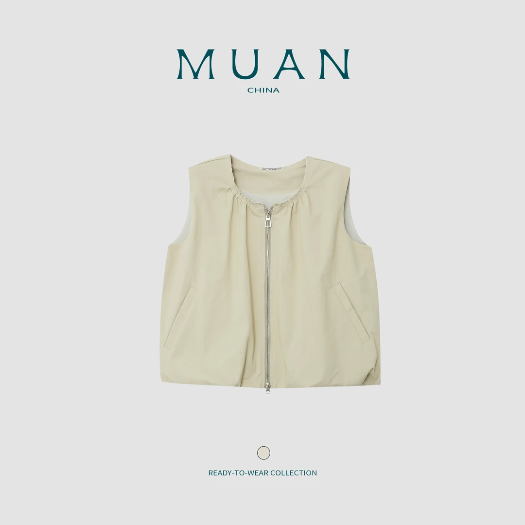 木岸【Balla工装马甲】MUAN定制宽松百搭简约高级马甲上衣DS-9290