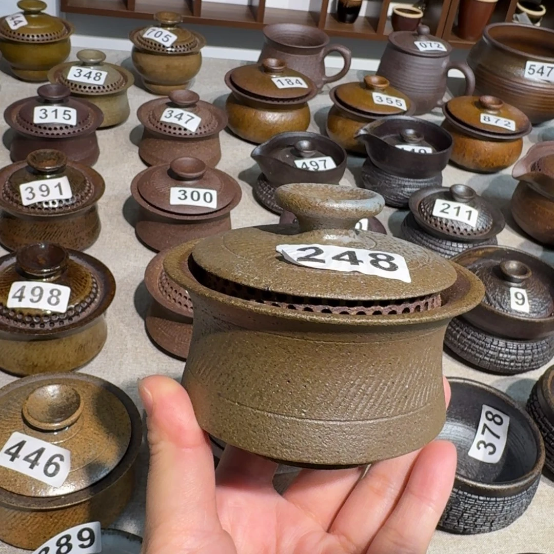 粗瓷茶具素色盖碗