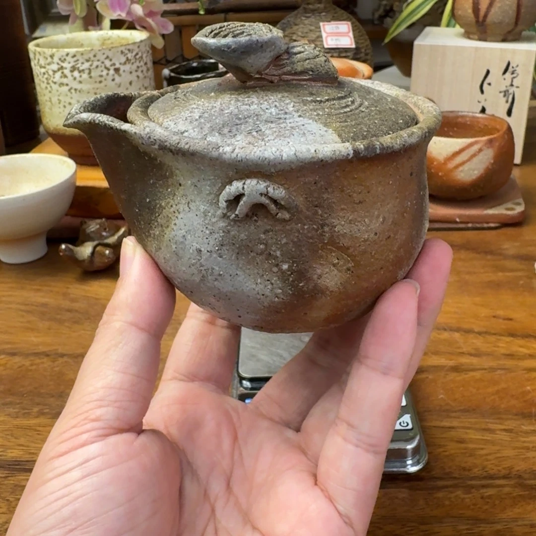 柴冈守备前烧灵芝摘宝瓶福利一口价