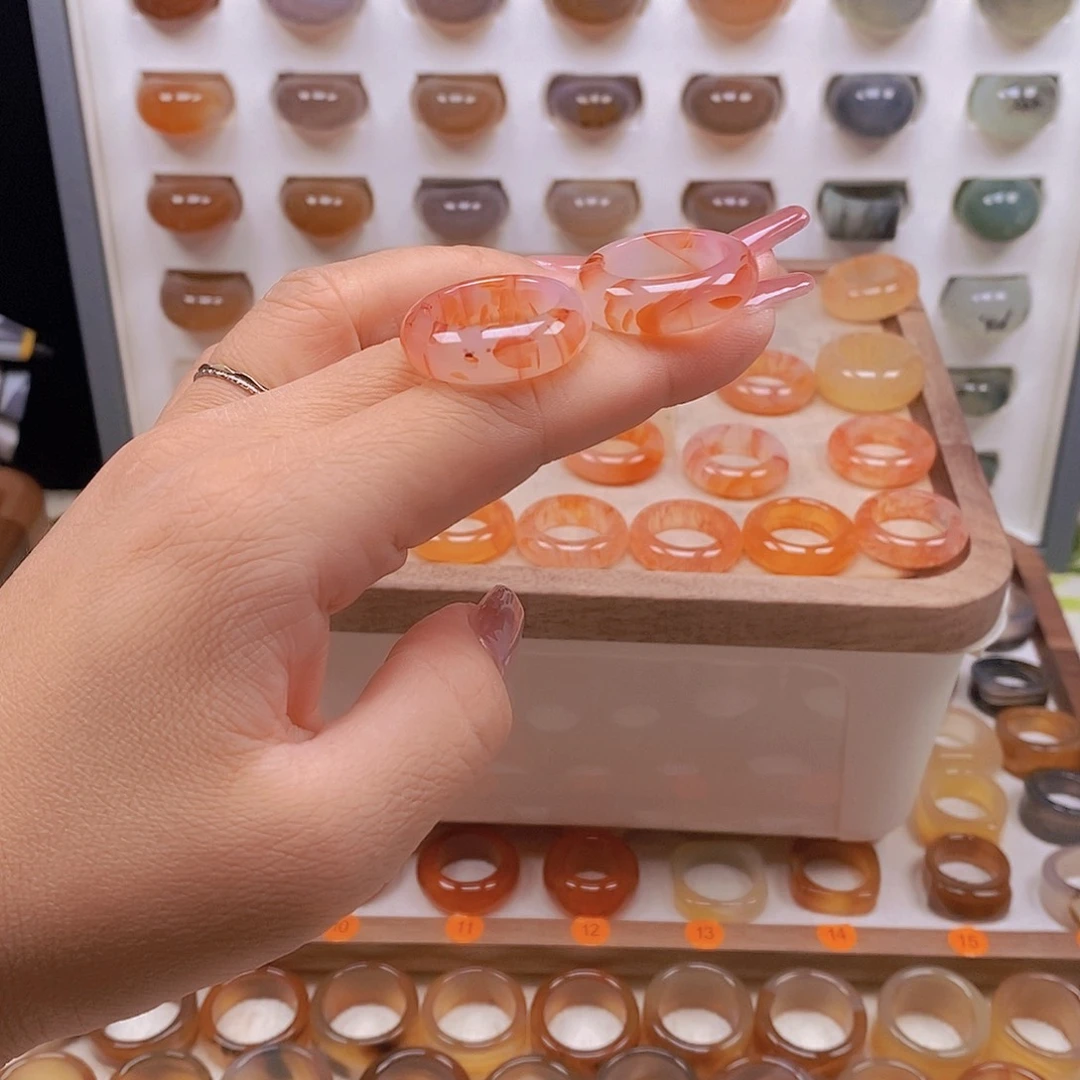 S***蒨玛瑙/玉髓未镶嵌戒指港17