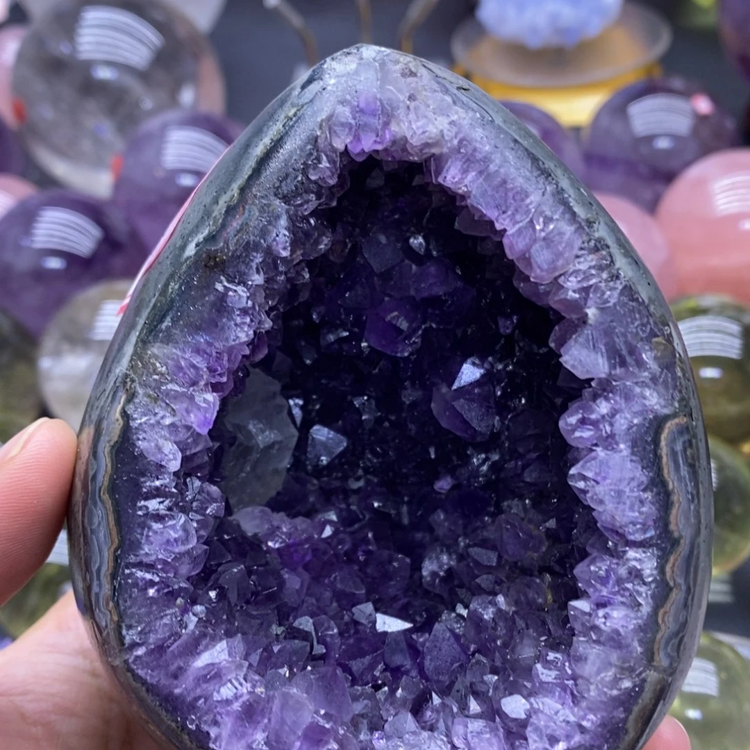 未镶嵌珠宝半成品紫晶538恐龙蛋