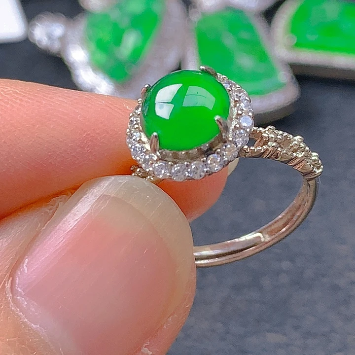 翡翠银S925镶嵌颈饰