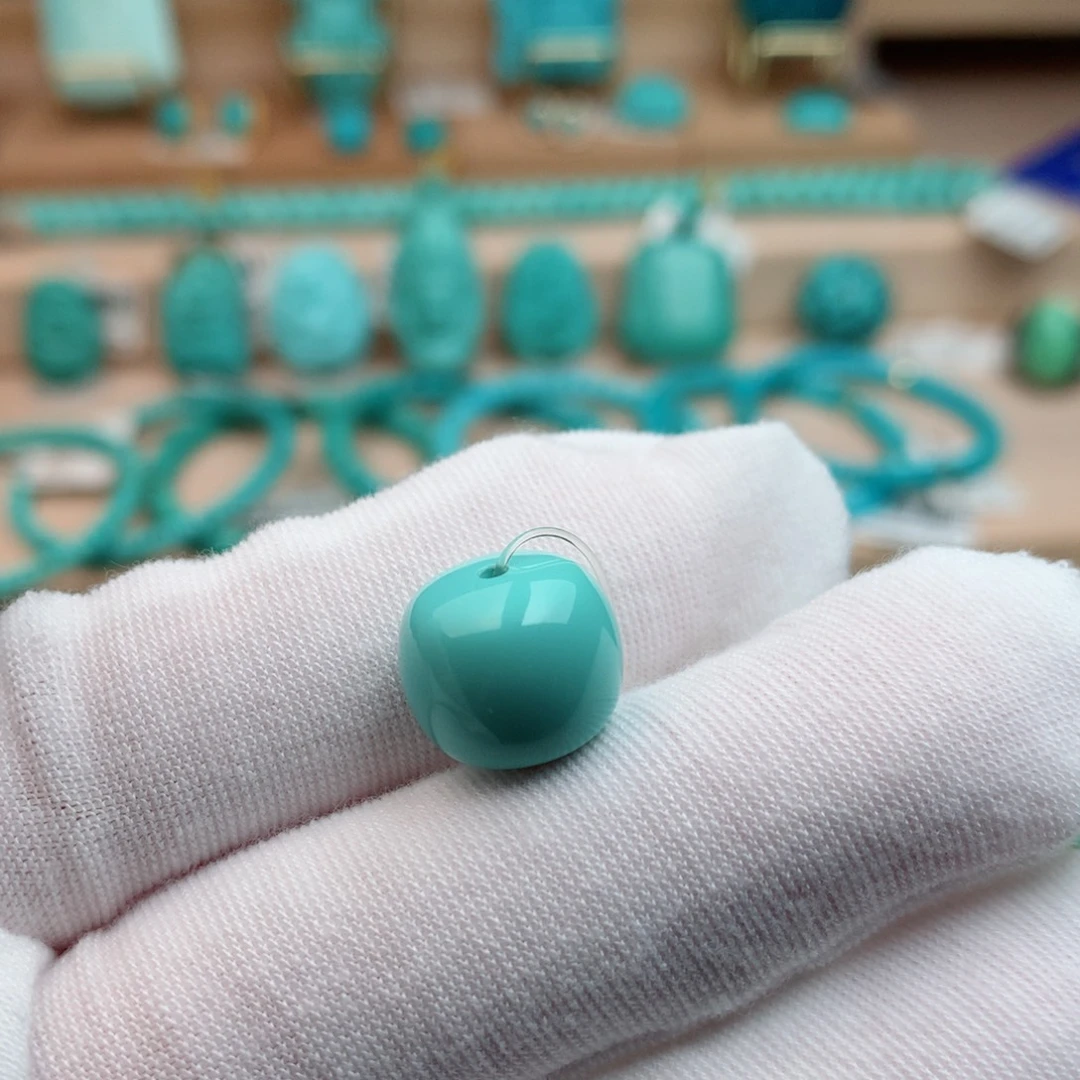 未镶嵌绿松石珠宝奇石12.5mm