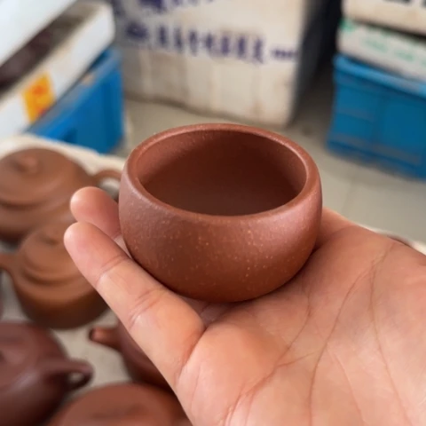 茶壶紫砂绿*红降坡泥口杯
