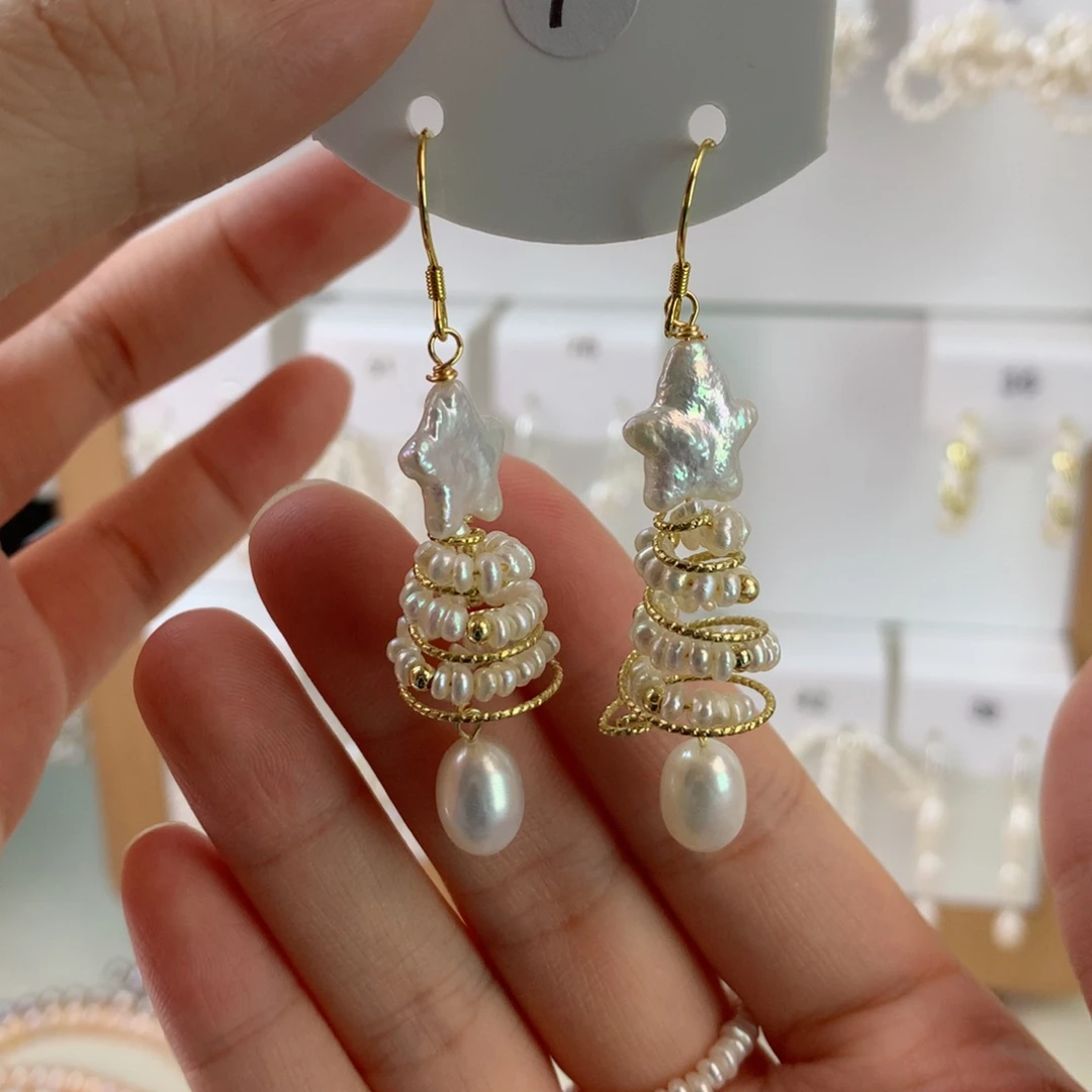 未镶嵌耳饰淡水珍珠