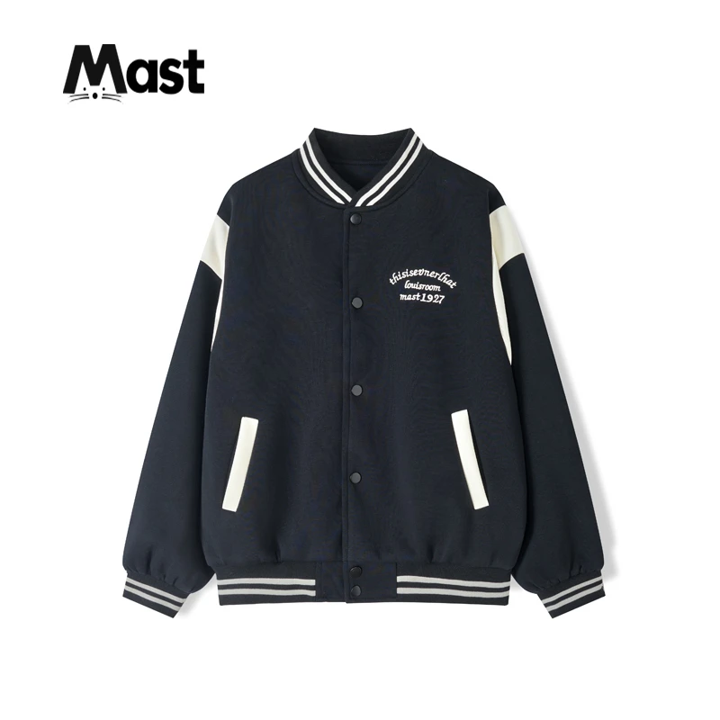 Mast『短款夹克』2025年春季青少年男女休闲撞色棒球服53