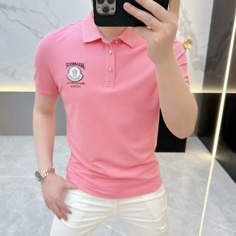 度尚-夏季新款男士轻奢高品质薄款时尚潮流休闲翻领POLO衫短袖