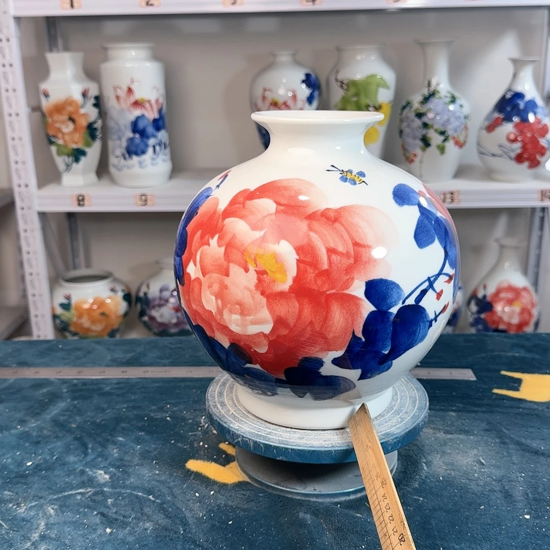 摆件景德镇陶瓷石红牡