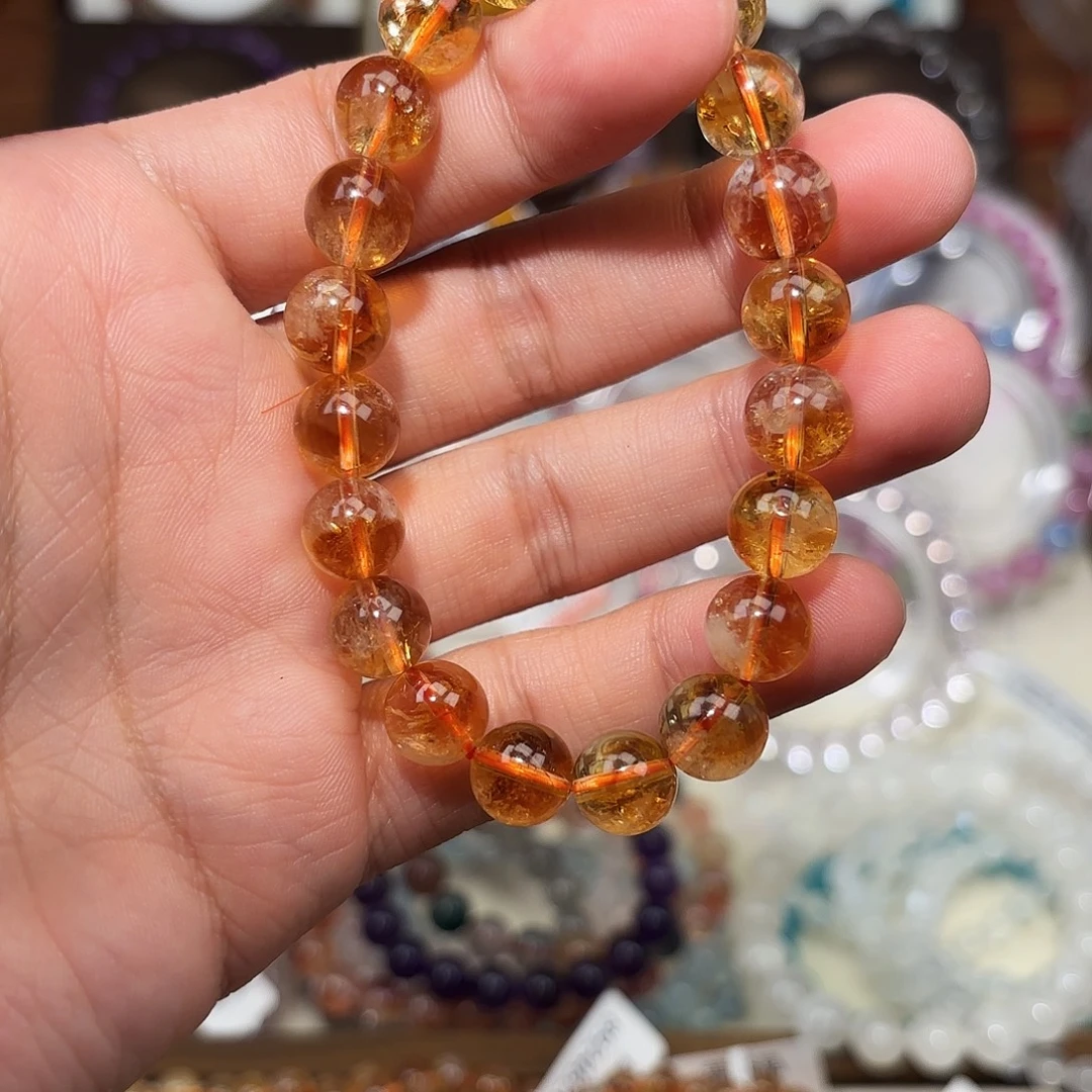 水晶手链未镶嵌暴力黄塔晶 10m