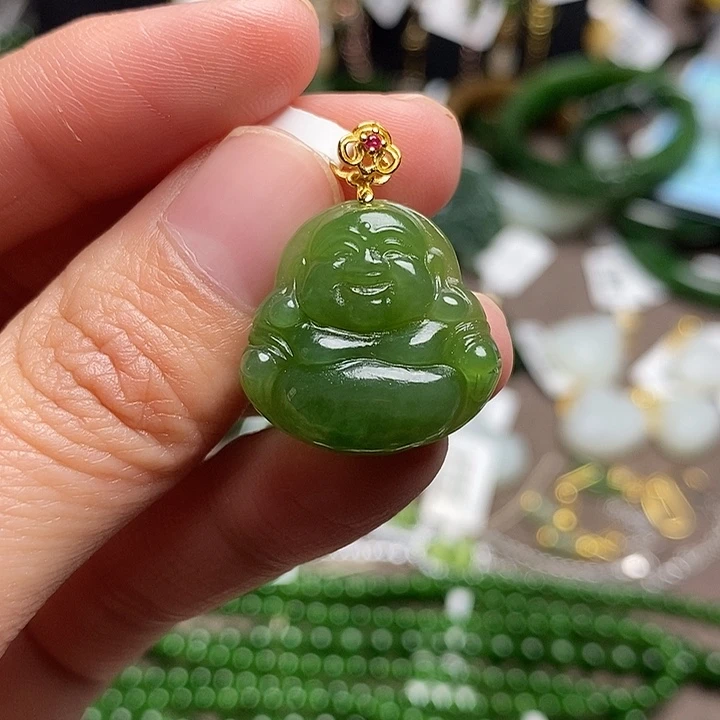 和田玉银S925镶嵌颈饰