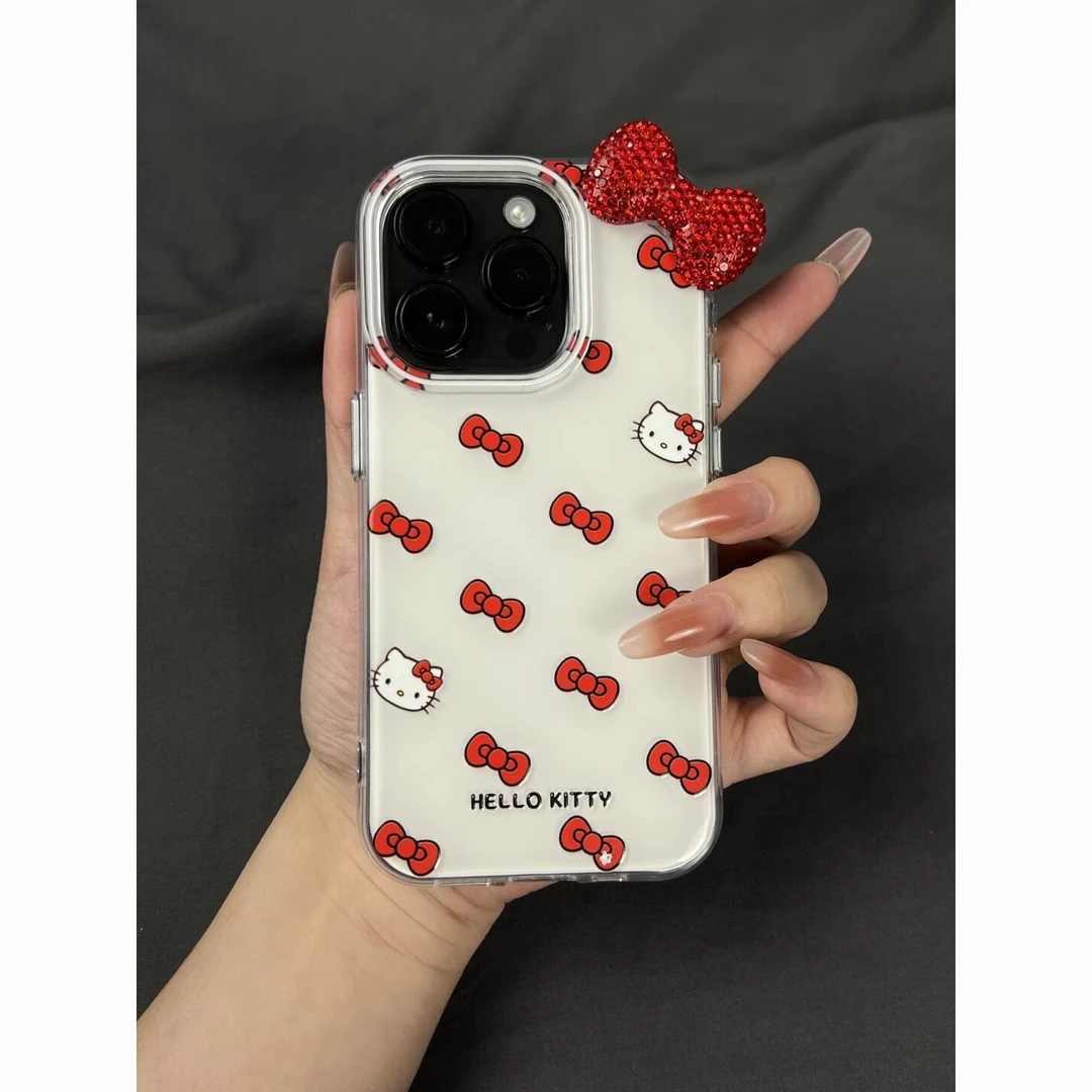 满屏蝴蝶结kt猫适用苹果手机壳华为vivo小米荣耀oppo红米新款防摔