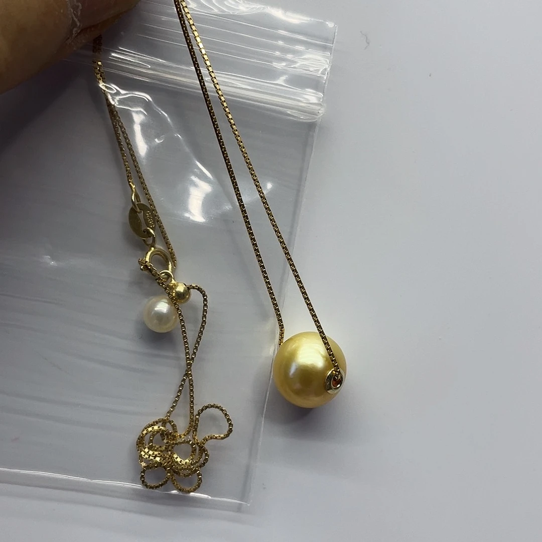 海水珍珠银S925镶嵌颈饰