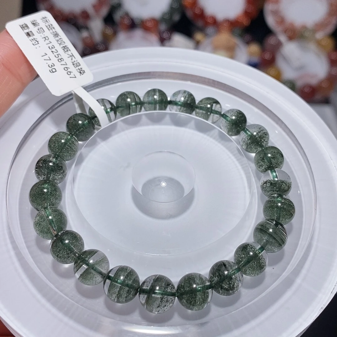 手链未镶嵌水晶F千层绿幽灵8.3