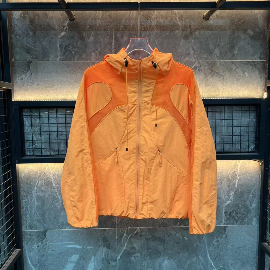 2025青年潮流外套秋季拼接连帽夹克男士韩系纯色休闲宽松轻奢潮流