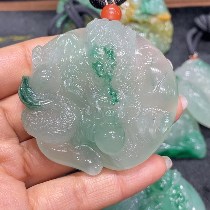 石英质玉（黄龙玉）挂件未镶嵌