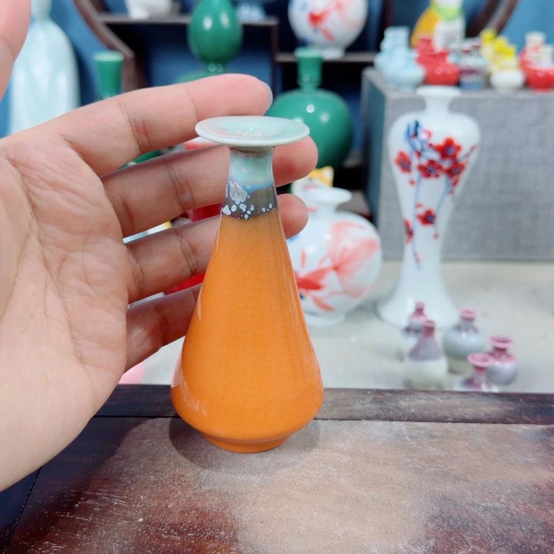 陶瓷手工小花器摆件