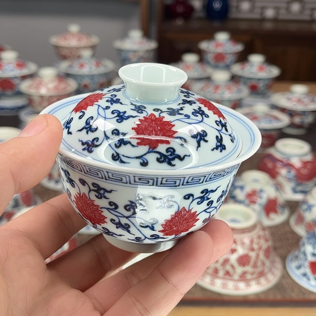 梁***三陶景德镇陶瓷青花釉里红