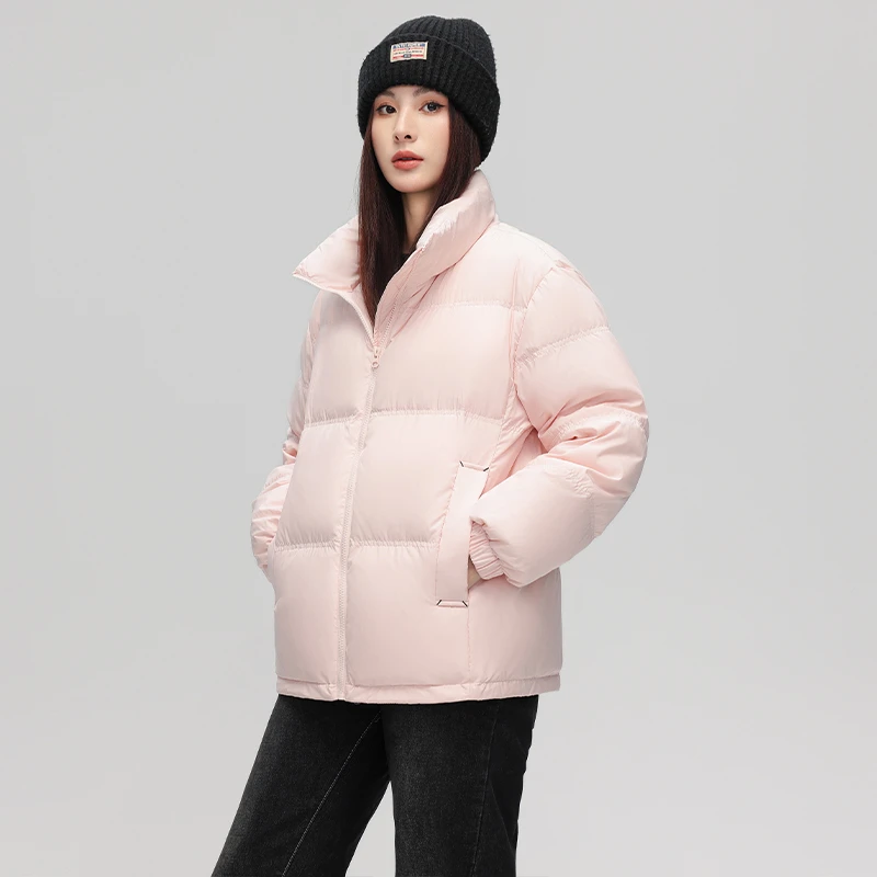 YaAoMei2025男女同款冬季羽绒服短款立领时尚面包服外套