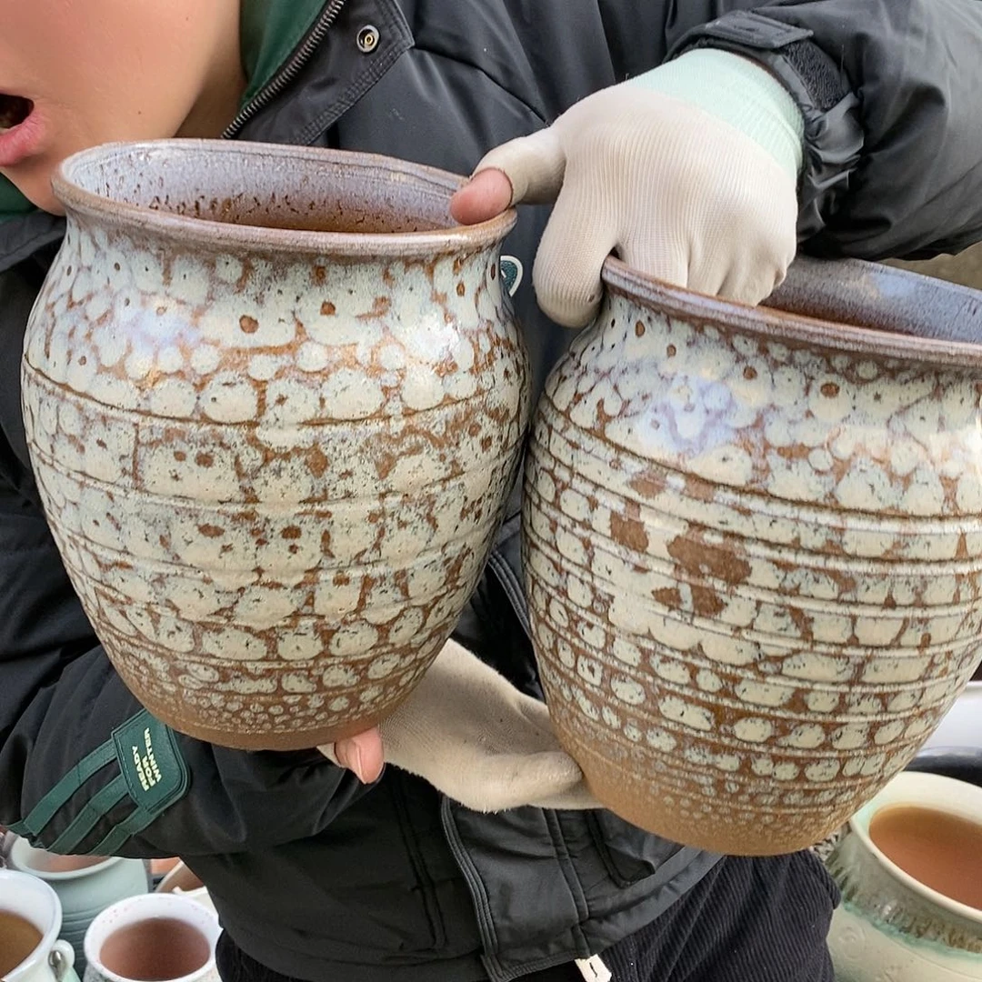 紫砂花盆瑕疵口17高21