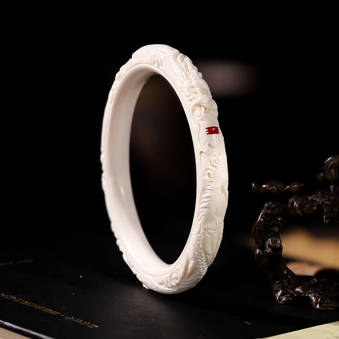 【李哥推荐】非遗手作 燕京八绝 龙凤呈祥 龙凤猛犸手镯