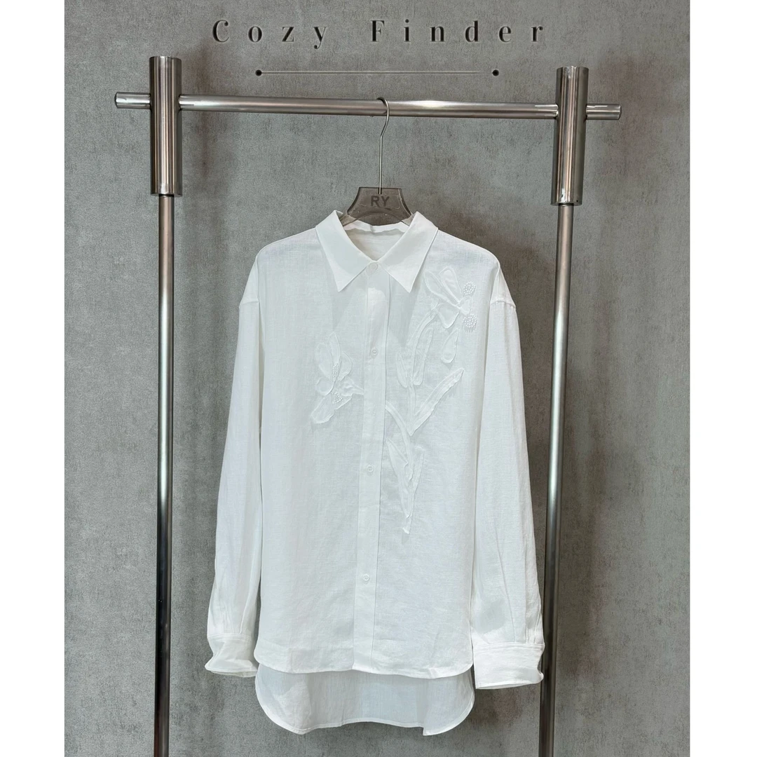 Cozy Finder | 高级欧货亚麻重工刺绣衬衫