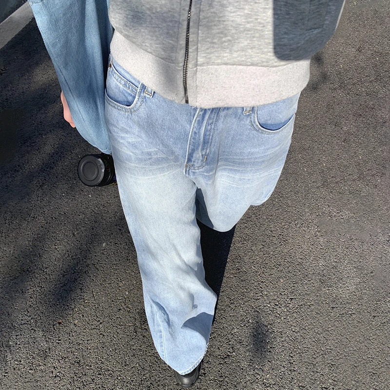 裤长115cm 超长180cm猫爪纹阔腿牛仔裤女加长高个子2025冬拖地裤