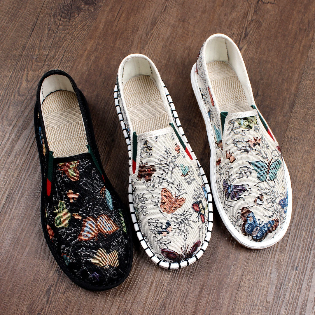 2025新款秋季老北京布鞋男透气软底一脚蹬耐磨牛筋底休闲开车工地