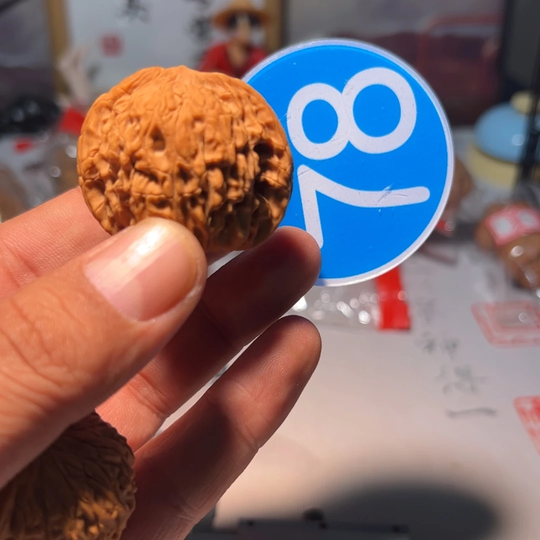 唐***唐文玩核桃，蓝色78号