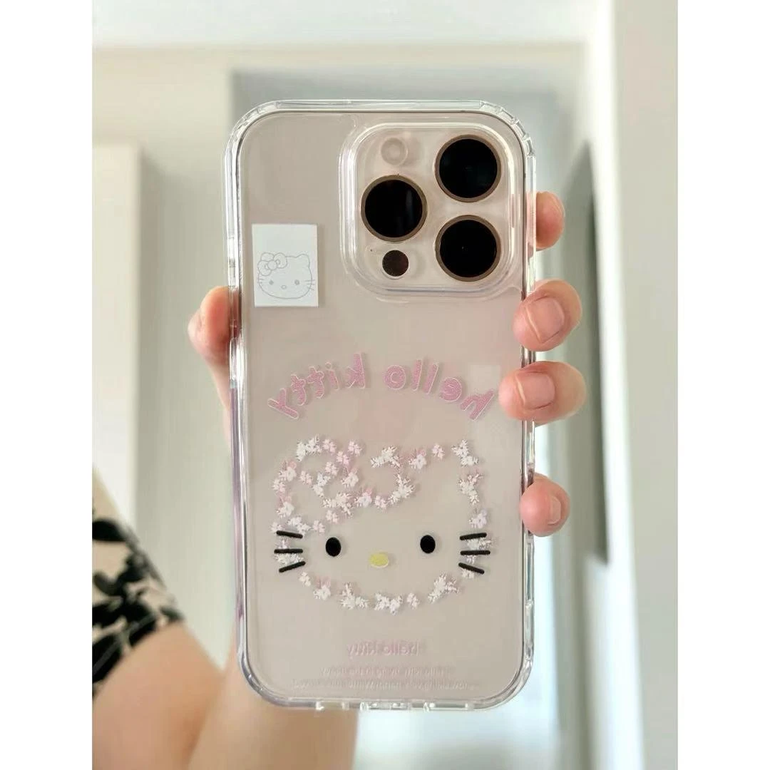 碎花粉kitty适用苹果17手机壳iPhone15promax防摔161514男13女12