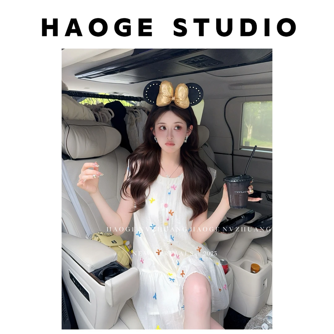 月光彩绘HGX5LYQ1961A连衣裙预夏季薄款宽松甜美减龄款