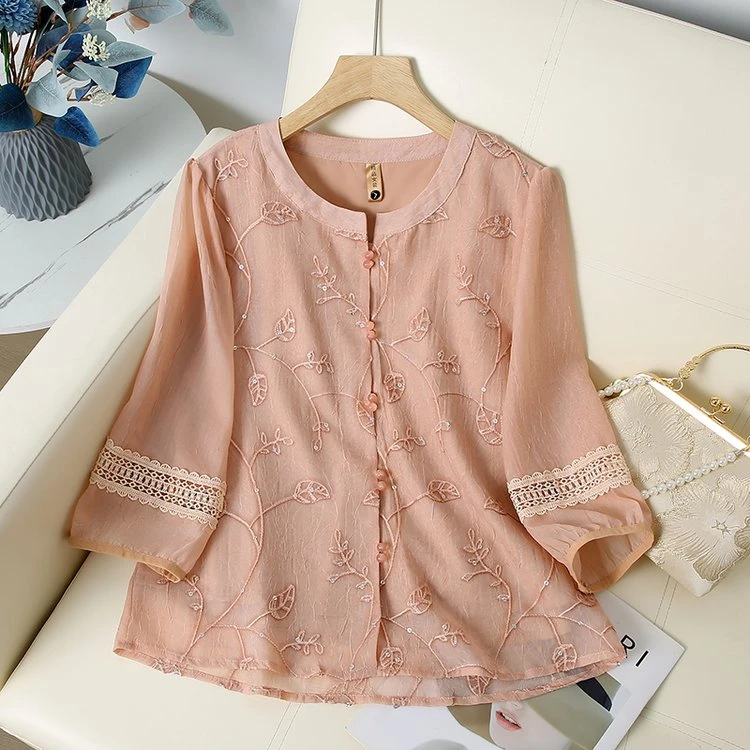 新中式国风女装夏季新款防晒衣轻薄透气重工刺绣高品质高贵优雅女