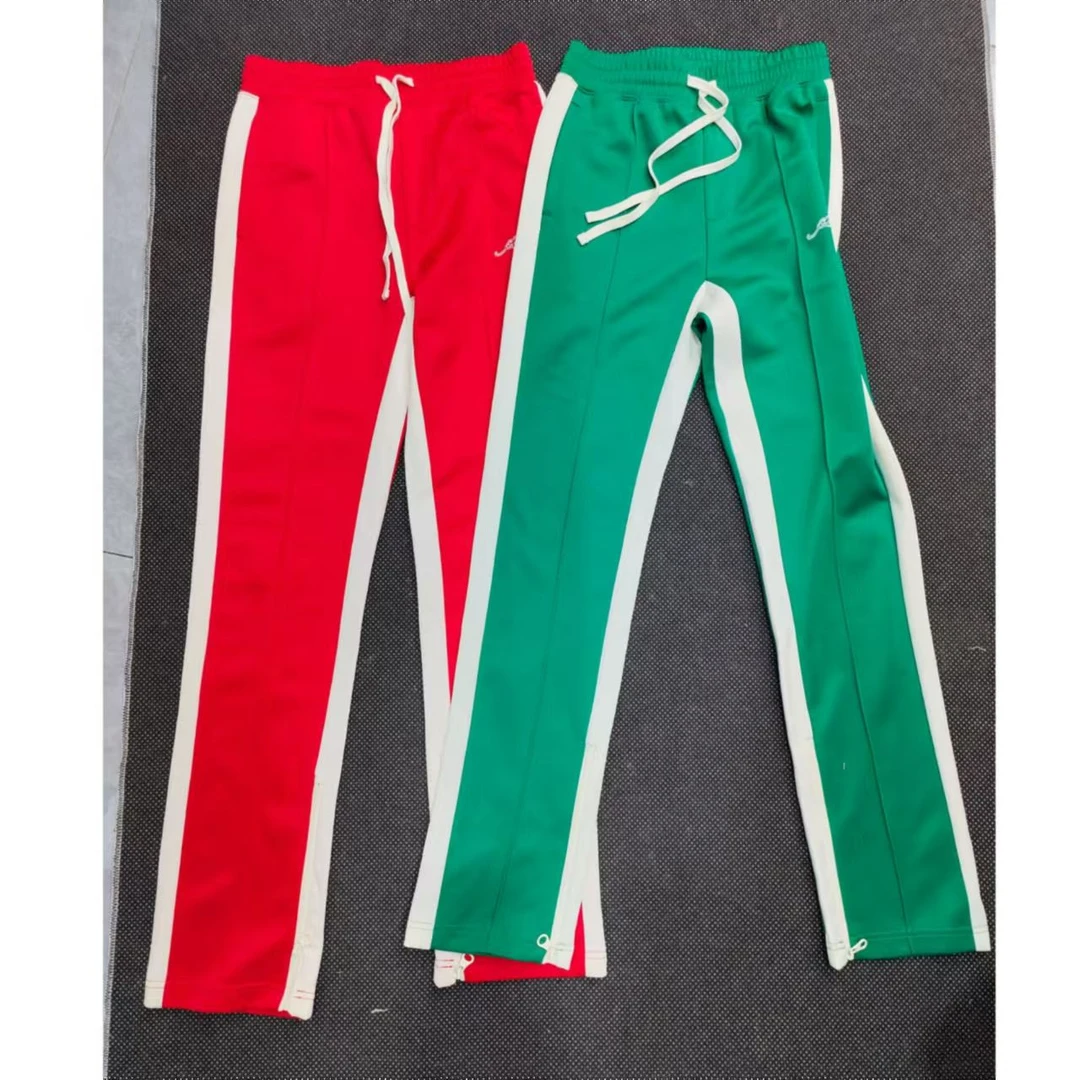 AX-70717-ED春秋季裤边拼色时尚休闲裤