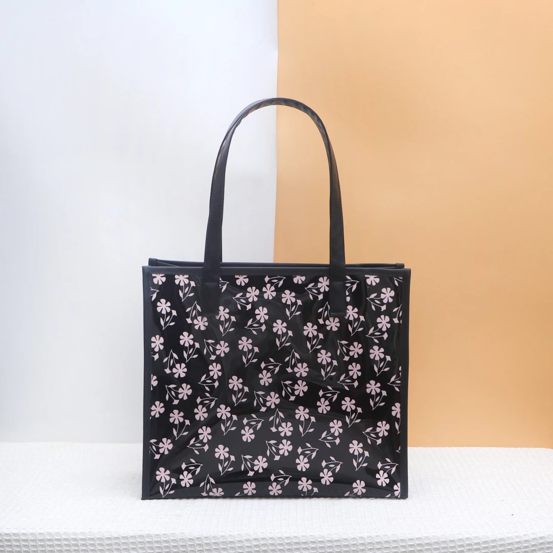 粉色小花秋冬防水包 防水防污妈咪包手提包单肩包