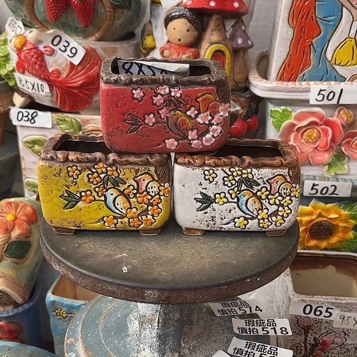 粗陶材质多肉花盆