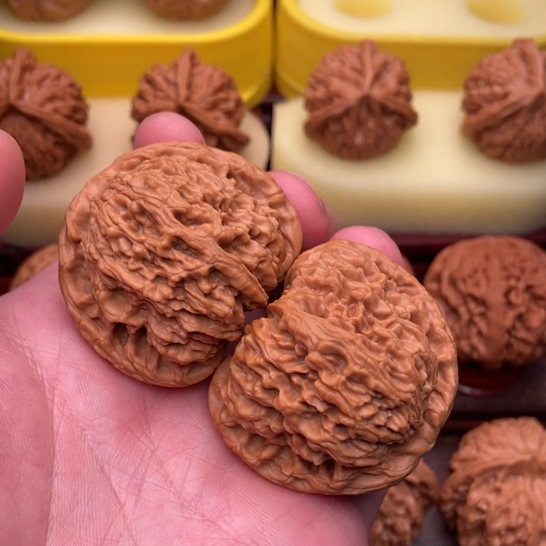 J***D文玩核桃把件精品大南疆石45