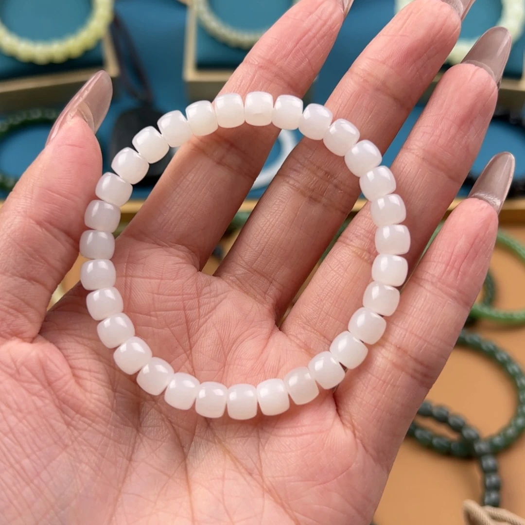 手链未镶嵌和田玉（糖玉）奶***干