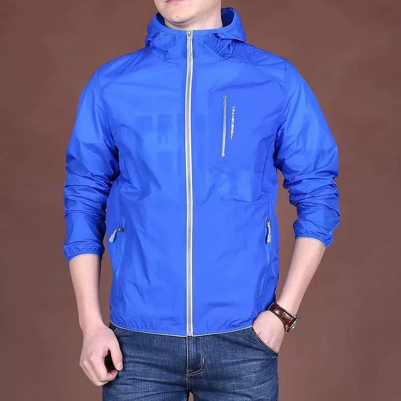 斗篷款夏季男UPF30+防晒服常规透气防晒速干