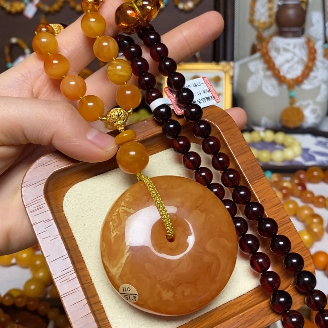 【闪购商品】蜜蜡颈饰未镶嵌项链