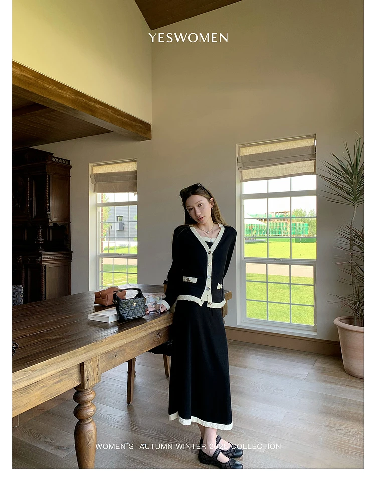 YESWOMEN【DA】巴黎香香套组·重工16针织机细支透套装XY7057F1262A